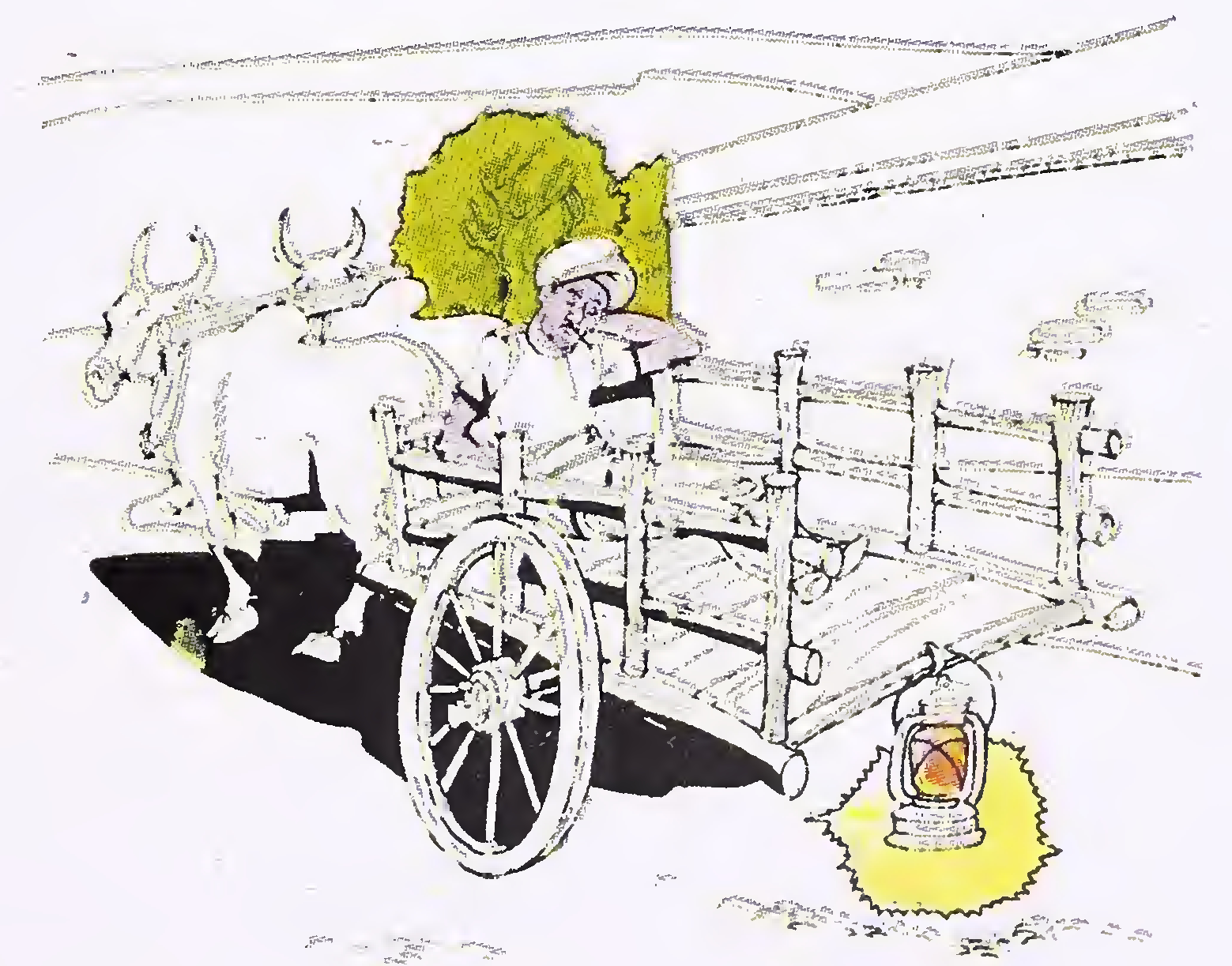 Fig. 18. Do not Sleep in your Bullock-cart while it is in Motion