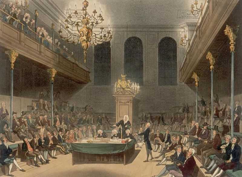 The chamber of the House of Commons