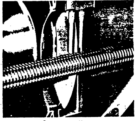 ILLUSTRATION NO. 59 Close-up view of thread grinding wheel. Note the excellent safety guard.