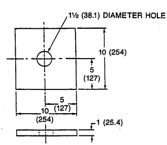 Figure B2 - Base Plate for Impact Test Apparatus