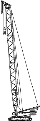 Figure A.4 — Mobile crane with luffing fly jib