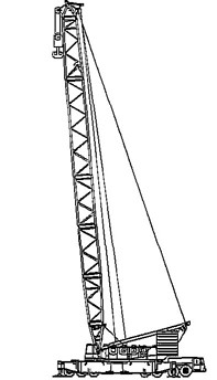 Figure A.5 — Mobile crane with lattice jib